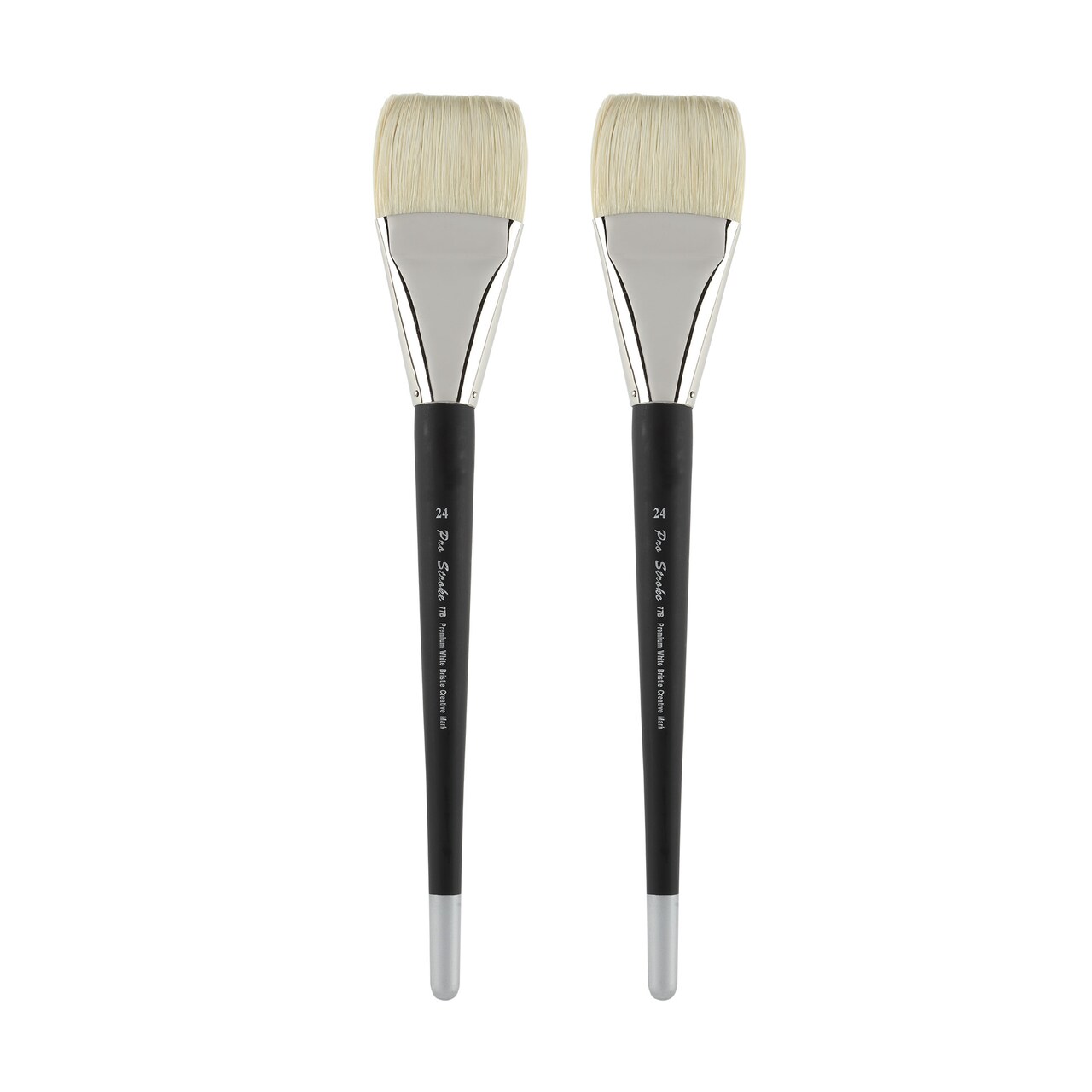 Creative Mark Pro Stroke Premium White Chungking Hog Bristle Artist Paint Brush - Bright - Natural Bristle Brush w/ Great Control Suitable for Oils, Watercolors, Acrylics, Alkyds, Caseins